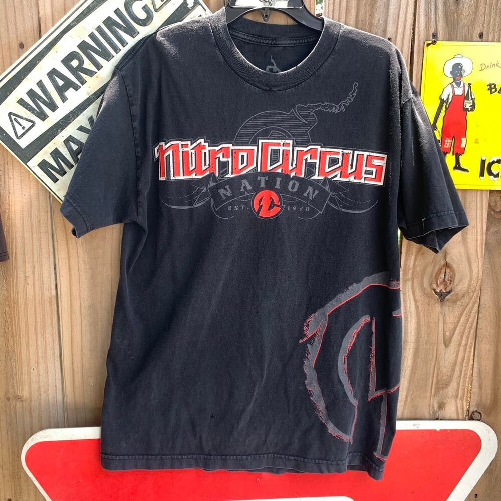 Vintage Y2K Nitro Circus T-shirt Size L